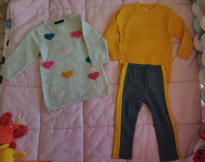 Lot robe plus pull robe plus Boléro fille - photo numéro 2