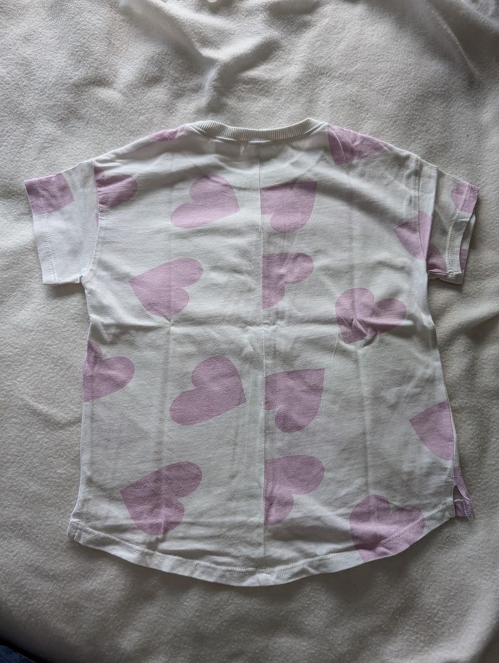 T-shirt MC blanc à gros cœurs lilas - 92 - Zara - photo numéro 4