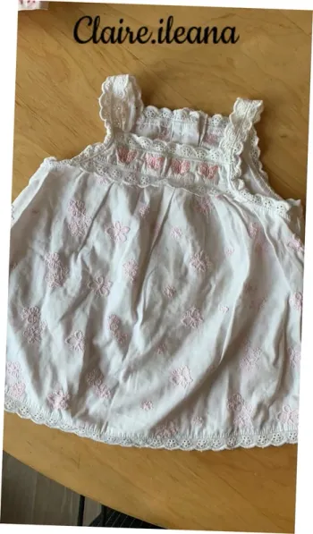 🛑robe blanche 3mois 🛑