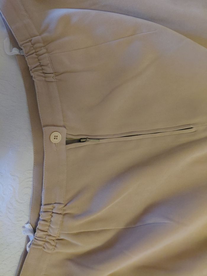 Jupe en velours beige crème - photo numéro 4