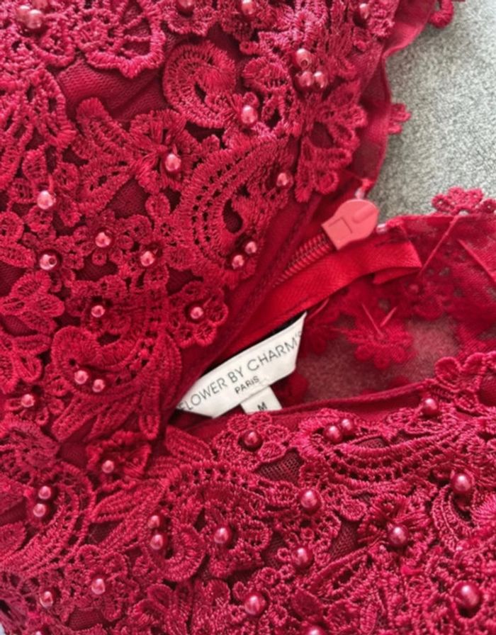 Robe de cérémonie/temoins/mariage bordeaux Taille M Flower by Charm’s - photo numéro 3