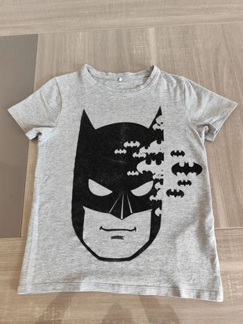 T-shirt Batman gris et noir 9/10ans