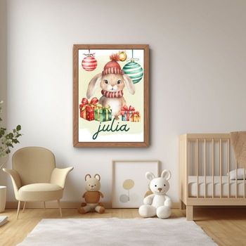 affiche  prénom personnalisé noël