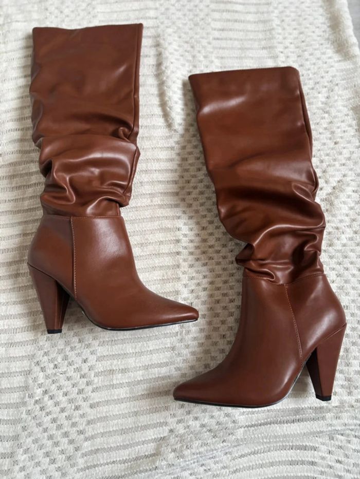 Bottes hautes femme marron taille 37