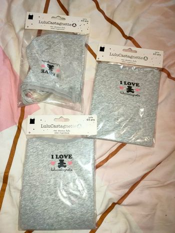 Lot 3 caraco lulu castagnette taille 4/5 ans neuf