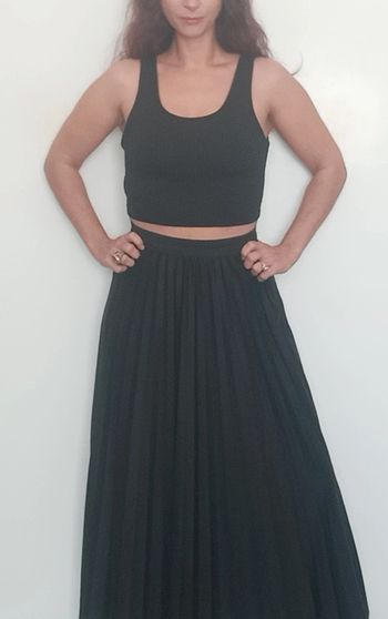 Jupe longue plissée chic taille 36