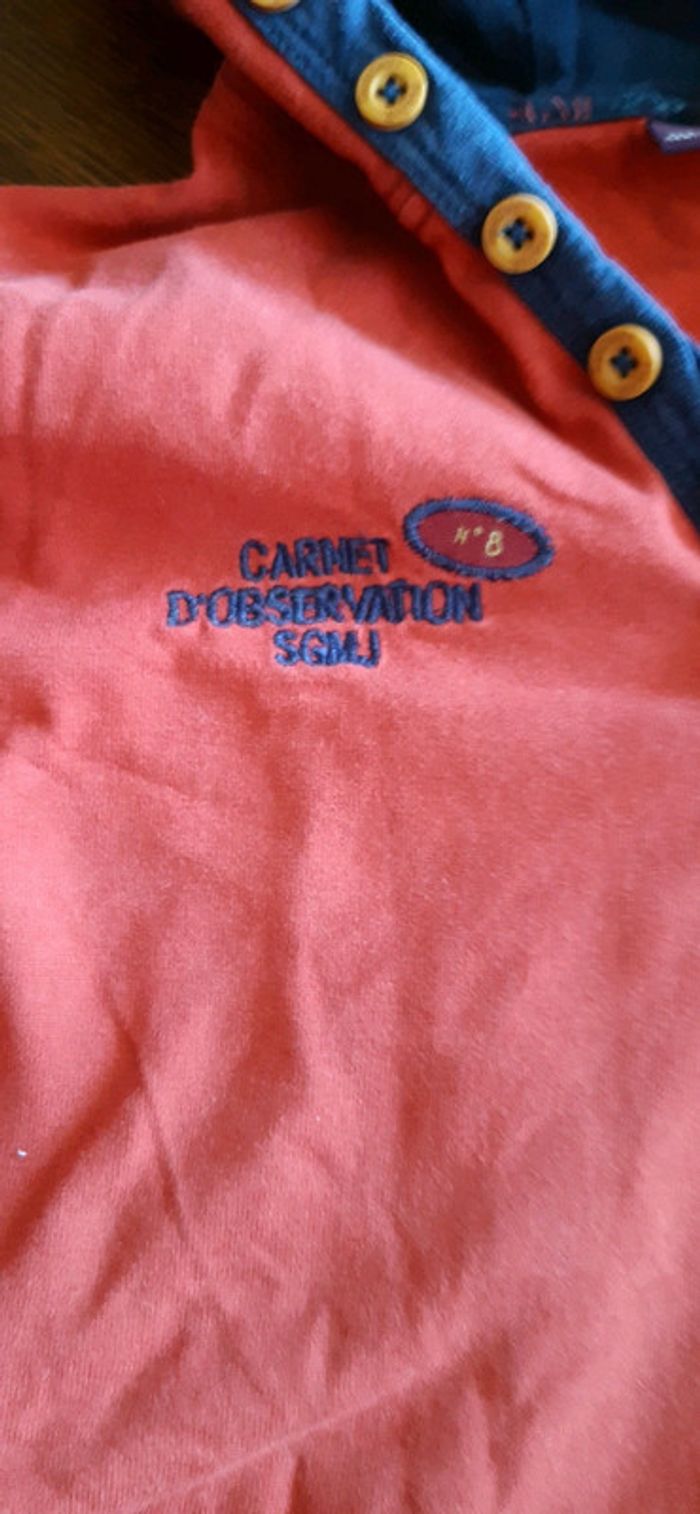 T shirt a capuche sergent major rouge 10 ans - photo numéro 2