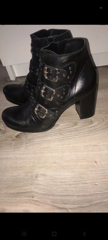 Bottines noir sangles carline marfe taille 38