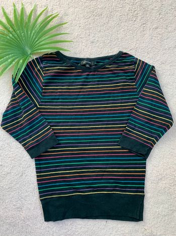 T shirt noir et multicolore