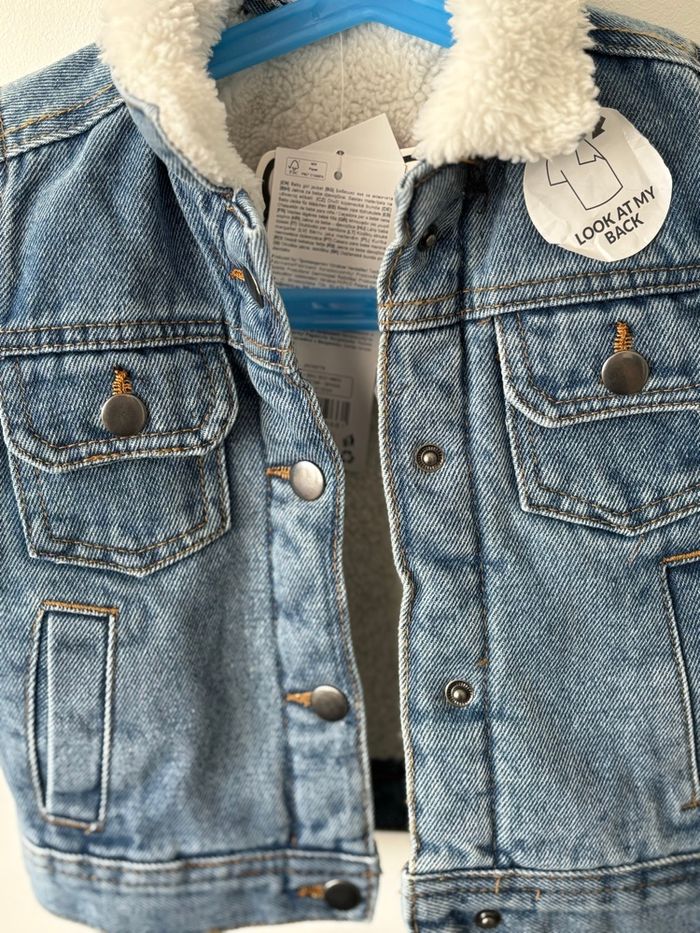 Veste denim avec effet mouton  fille - photo numéro 4