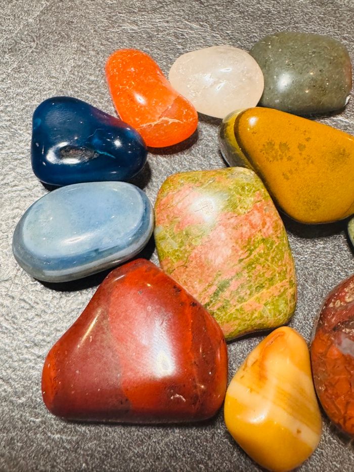 ⭐ Lot 330 g pierres roulées XL/L – Jaspe, Quartz, Sodalite, Aventurine – Idéal collection / lithothérapie - photo numéro 3