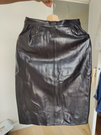 Jupe longue Vintage 80's en cuir