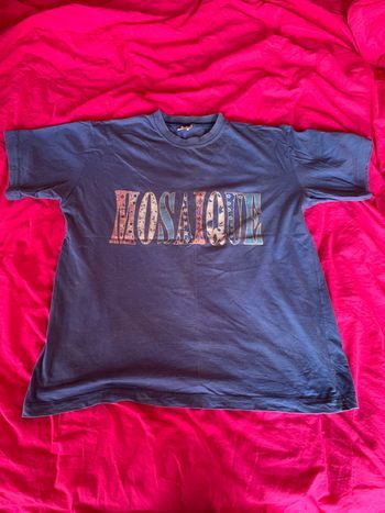 tee shirt bleu imprimé floral taille L