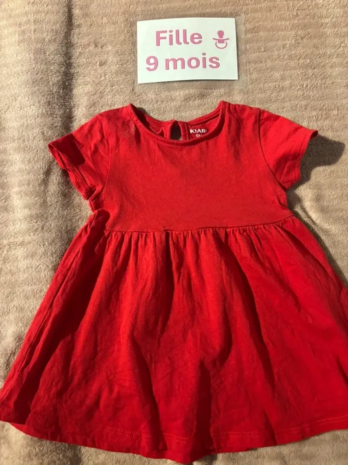 Lot de 2 robes manches courtes 9 mois - photo numéro 3