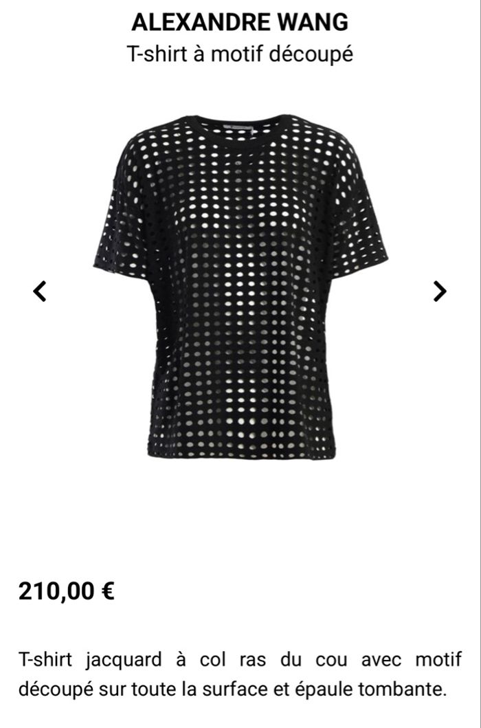ALEXANDRE WANG T-shirt à motif découpé (à trous) taille S - photo numéro 10