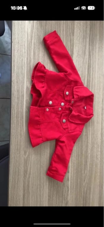 Veste jean rouge