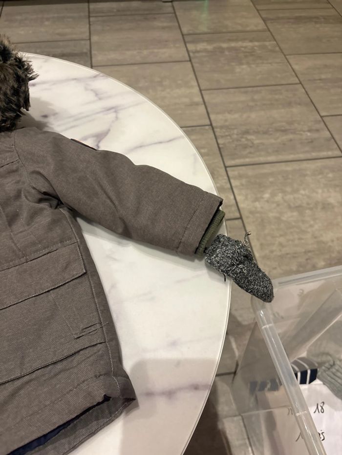 Manteau d’hiver garçon kaki - photo numéro 4