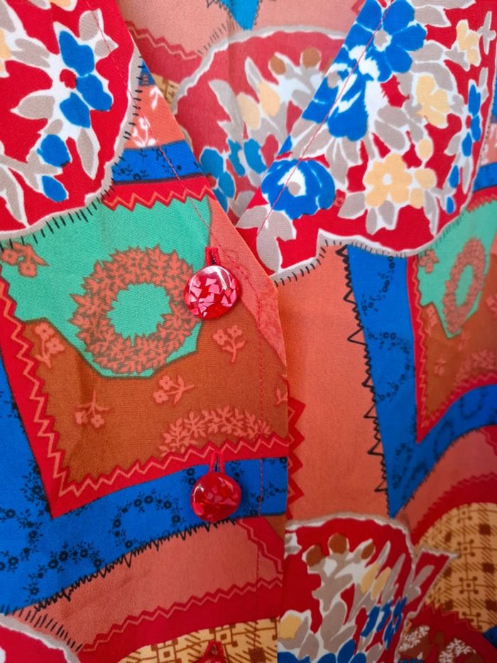 Chemise imprimée vintage multicolore T44/46 - photo numéro 4