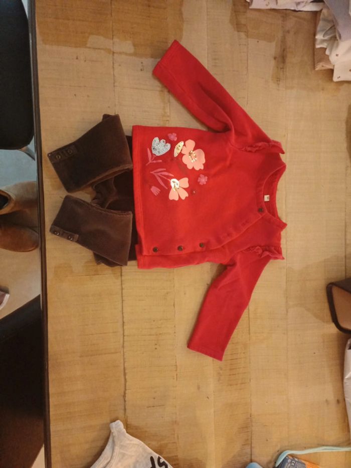 Ensemble gris et fushia