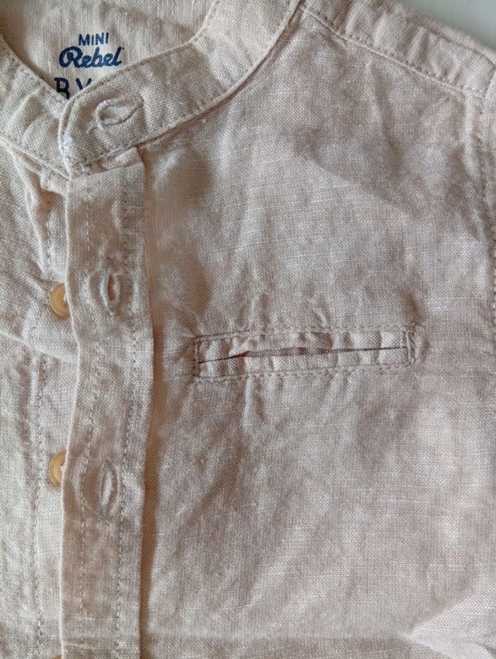 Chemise col mao manches courtes garçon - photo numéro 2