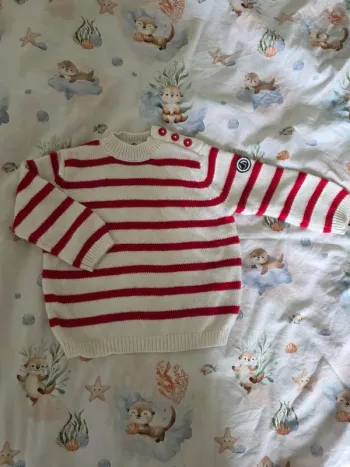 Pull marin rayé Petit Bateau – 12 mois (74 cm)