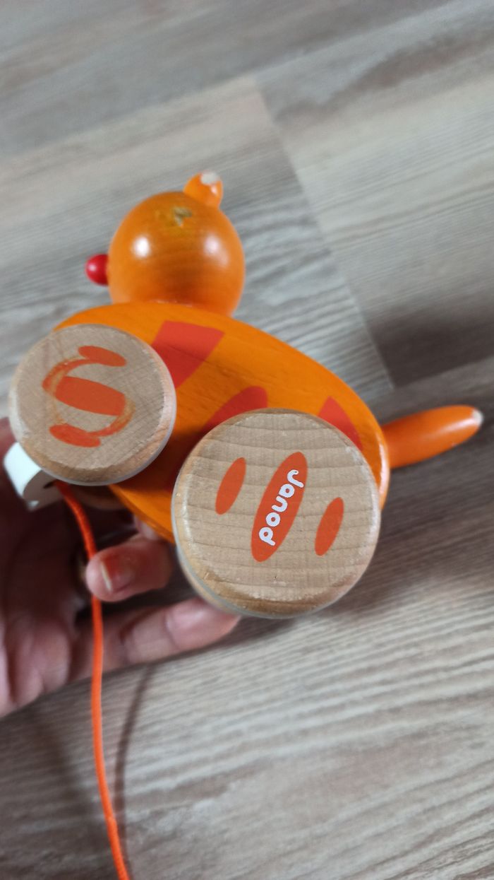 Jeu à tirer chat en bois janod - photo numéro 3