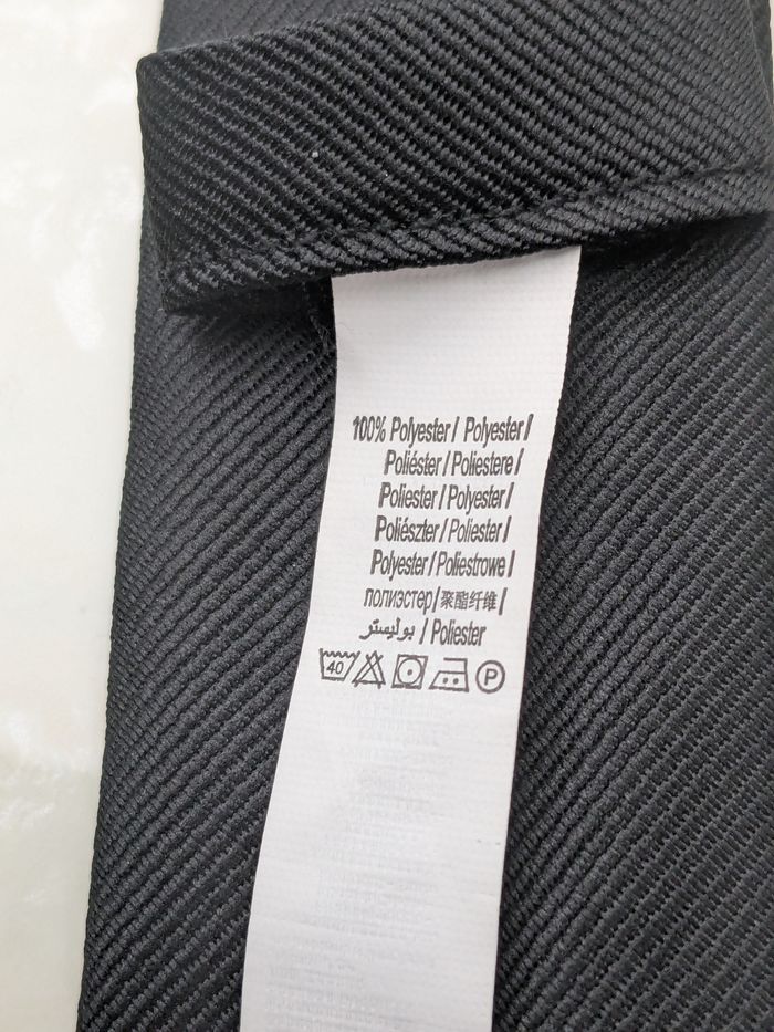 Cravate noir slim. Taille 115 cm - photo numéro 6