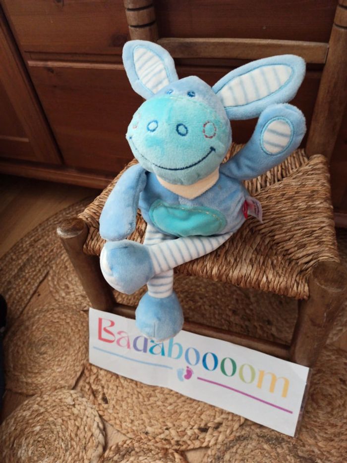 Doudou âne tex baby bleu tbe - photo numéro 2