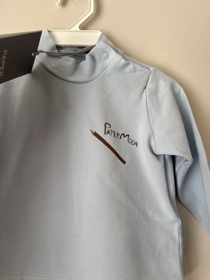👕 sous pull - bébé garçon 6 mois - paper moon- neuf avec étiquette - photo numéro 2