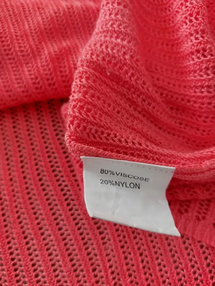 Haut rose en maille ajourée - photo numéro 5