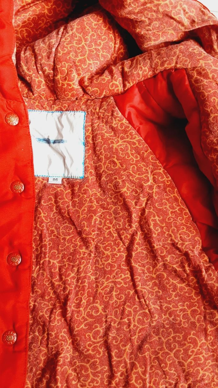 Vêtement bébé fille manteau rouge 18 mois - photo numéro 3