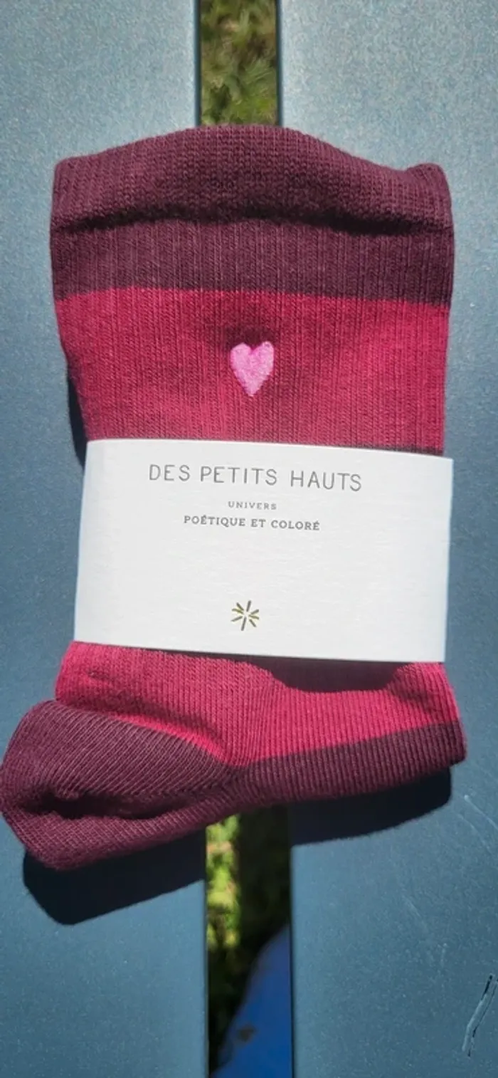 Chaussette des petits hauts ruby griotte T.39/41