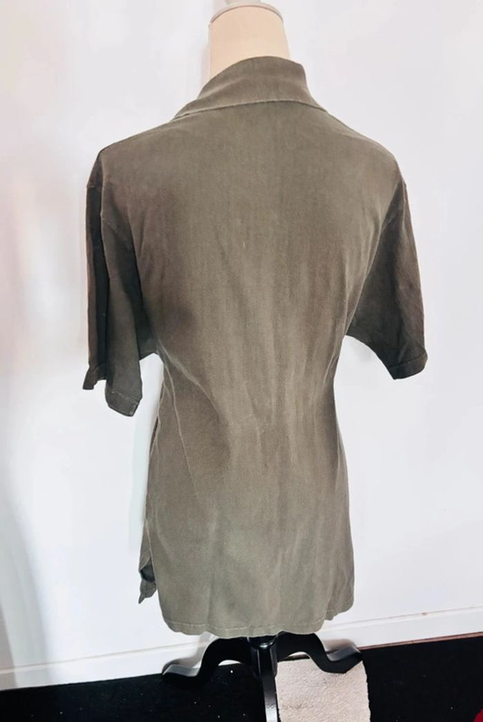 💕 veste chemisier kaki taille 38 M #passionnaturelle - photo numéro 3