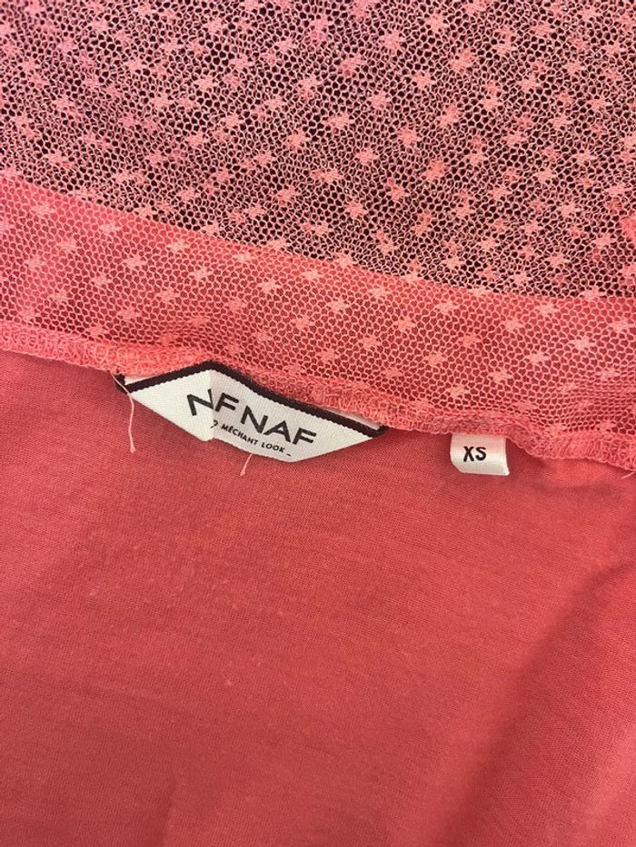 Blouse chic rose manches papillon plumetis NafNaf - photo numéro 8