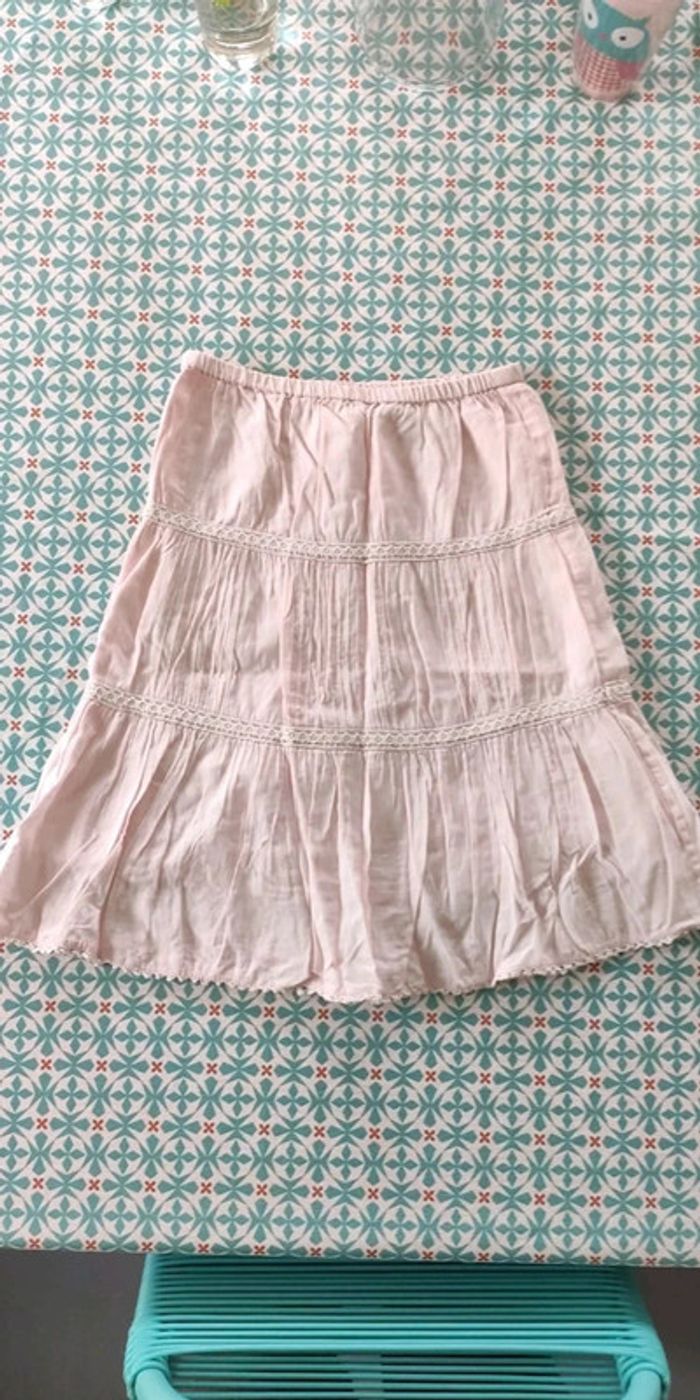 Jupe rose pâle 8 ans