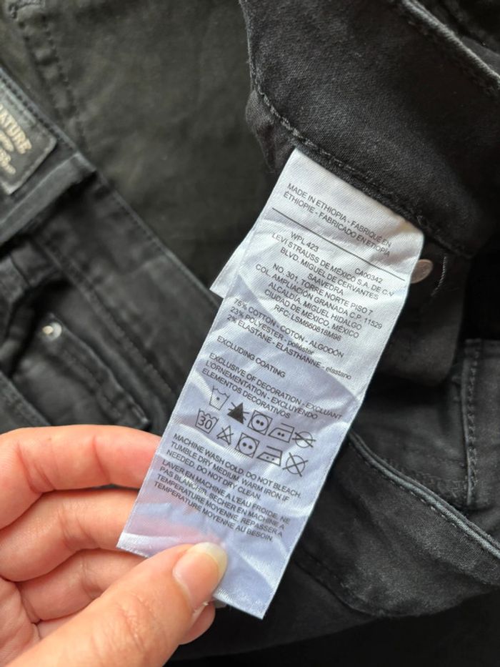Jean femme Levi’s signature taille haute skinny noir taille 48/50 4XL/5XL L30 - photo numéro 8
