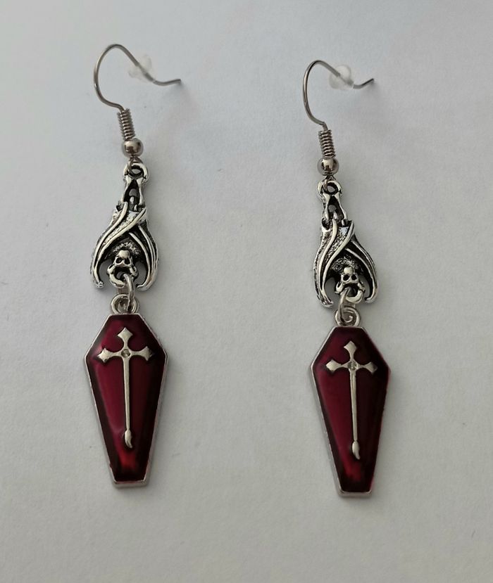 Boucles d'oreilles gothique halloween - photo numéro 3