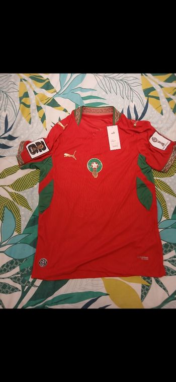 T-shirt équipe du maroc coupe du monde 2026 rouge 