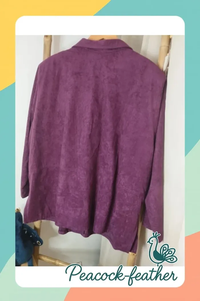 Veste daim prune Daxon 56 neuve - photo numéro 11