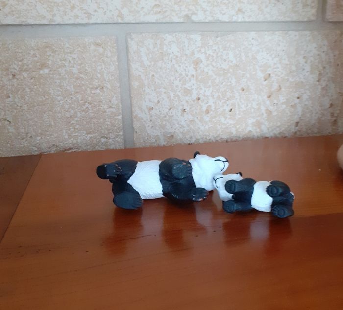 Lot Figurines Maman Panda et son Bébé - photo numéro 6