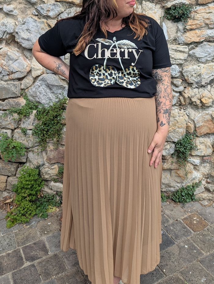 Jupe longue plissée Vienne camel
TU curvy
