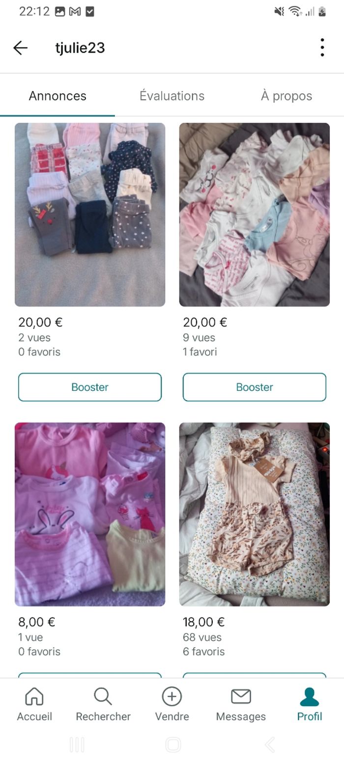 Lots vetement bebe 1 mois à 3 mois  chaussette crème de change et plein d'autre choses - photo numéro 2
