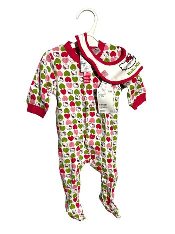 🍼Pyjama bébé Hello Kitty + Bavoir assorti (H&M) - Taille 3-6M