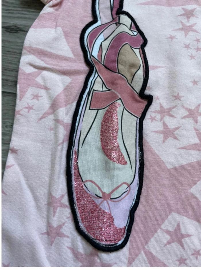 Tshirt desigual 18 mois rose motif chaussons ballerines danceus paillettes - photo numéro 2