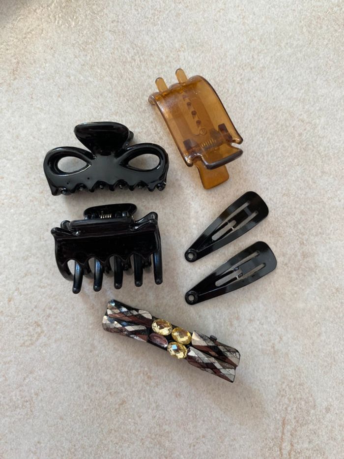 Lot de barrettes pince fille Noir - photo numéro 3