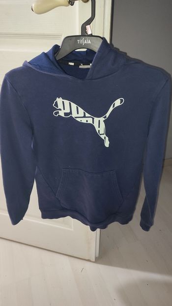 Beau sweat bleu puma garçon ado