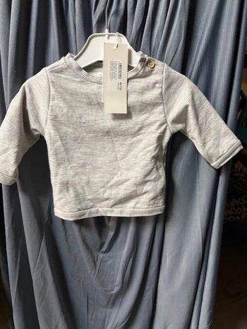 Les Rêves d‘Anaϊs sweat bébé 56 cm rayé gris
