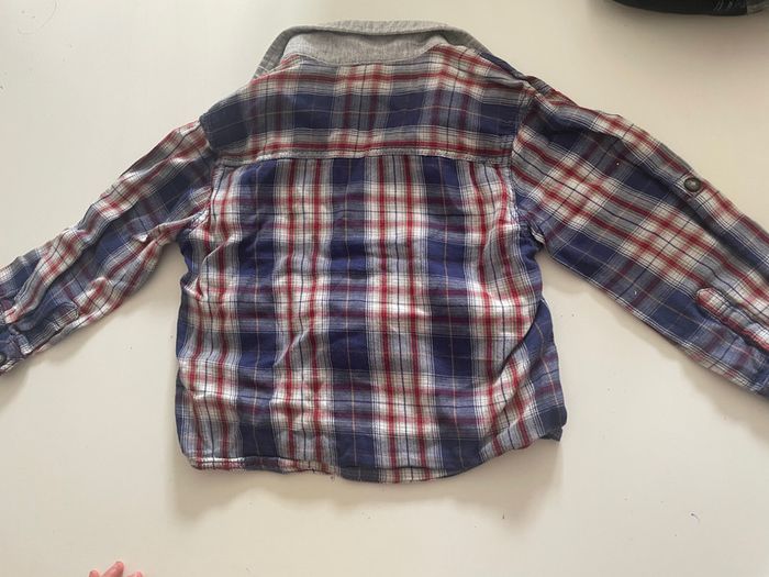 Chemise garçon bleu et rouge  kid kanai 3 ans - photo numéro 3