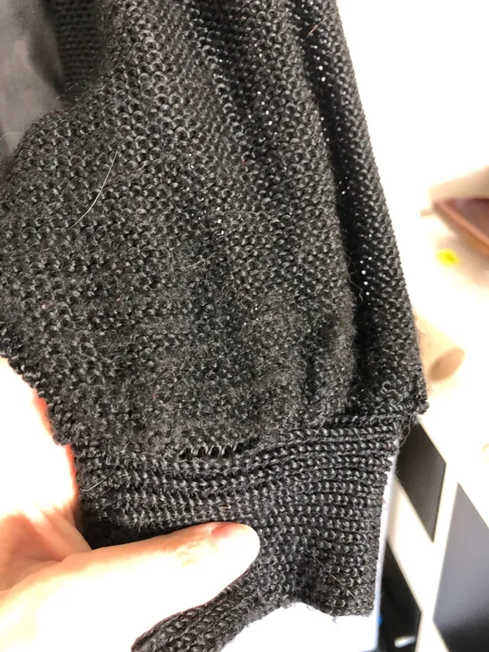 Haut manches longues noir vintage cuir et daim bon état taille 44 à voir ! - photo numéro 14
