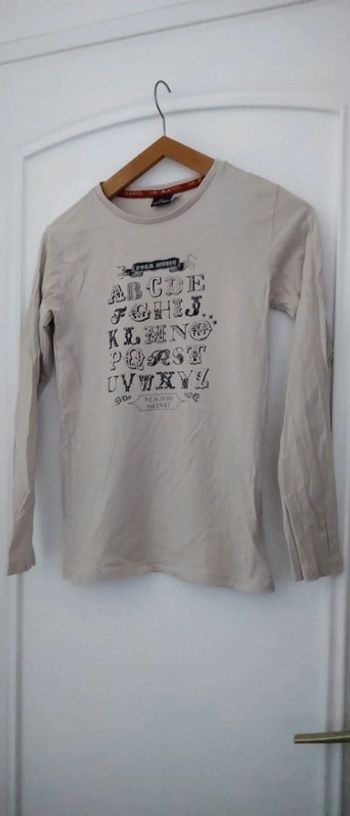 Maillot motif alphabet beige fille 14 ans sergent major